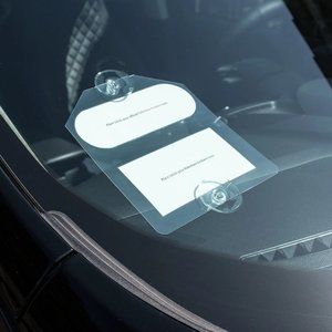 Place Lyft / Uber Signs Here Label Placard Sign Removable Holder (Pair of 2)